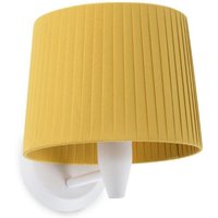Samba Wandleuchte innen weiß/Polyesterseide gelb 64306-36 von FARO BARCELONA