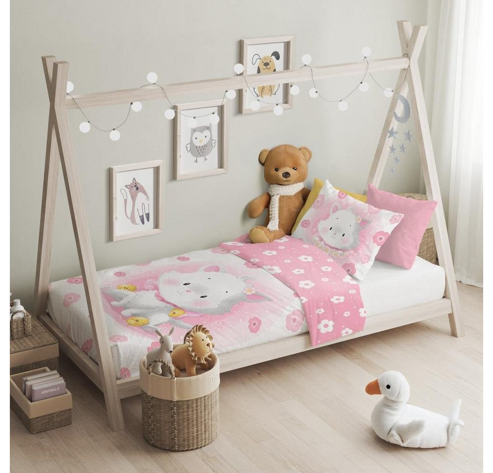 FARO pln Babybettwäsche "Süße Katze" Baby-Bettwäsche 100x135 cm von FARO – Weich und traumhaft FARO pln Babybettwäsche "Süße Katze" Baby-Bettwäsche 100x135 cm von FARO – Weich und traumhaft von FARO pln