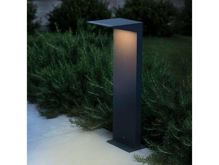 FARO BARCELONA LED-Solarwegeleuchte Soleil, anthrazit, Metall, IP54, Sensor Soleil, schwarz, Aluminium, Modern, Solarleuchten von FARO