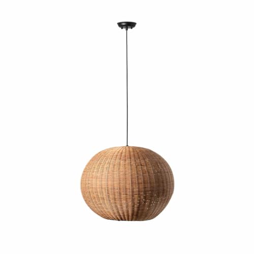 Faro HAKA Schwarz, Rattan Globe Pendelleuchte 53cm 2700K von FARO BARCELONA