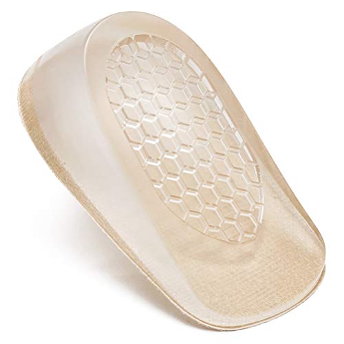 2 Paar Höhenerhöhung Einlegesohlen Silikon Höhe Erhöhung Socken für Damen Herren Unsichtbare Weiche Gel Fersenheber Pads Fersenkissen Einsätze Größere Höhe für Frauen (Farbe: Transparent 1,5 cm, von FARUTA