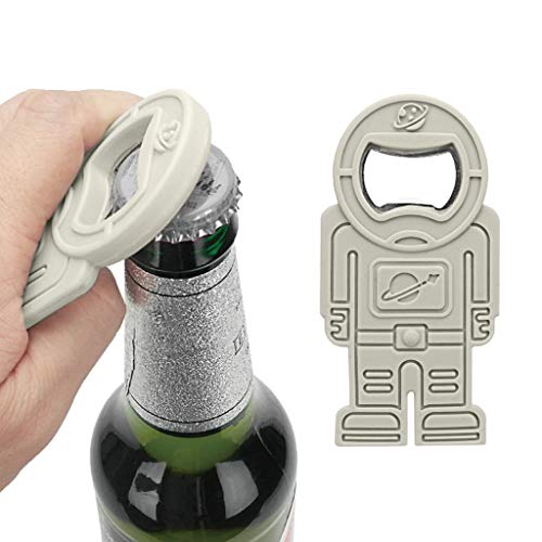 FARUTA Flaschenöffner Manueller Bieröffner Metall Bieröffner Party Barware Korkenzieher Astronauten Design Silikon Metall Flaschenöffner für Hausbar Party Trinkspiel Coole Bieröffner Geschenke von FARUTA