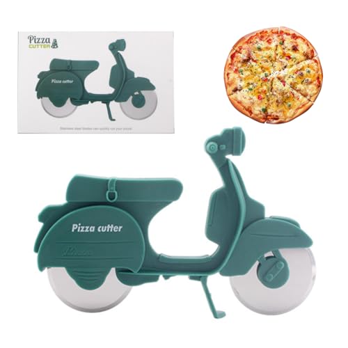 Pizzaschneider - Fahrrad Pizzaroller - Edelstahl Pizza Cutter, Stabile und Scharfe Schneideräder, Ergonomischer Griff, Ideal für Pizza-Liebhaber von FARYODI