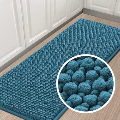 FASCINATDECO Badematte rutschfest 50x150 cm Chenille Badezimmerteppich Saugfähige Badteppich Waschbar Badvorleger Bad Teppich Badezimmer Duschvorleger Badematte Türkis FASCINATDECO Badematte rutschfest 50x150 cm Chenille Badezimmerteppich Saugfähige Badteppich Waschbar Badvorleger Bad Teppich Badezimmer Duschvorleger Badematte Türkis von FASCINATDECO