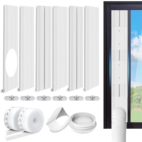 FASCINATDECO Fensterabdichtung Platte für Mobile Klimageräte, Wäschetrockner, Ablufttrockner, Hot Air Stop zum Anbringen an Fenster, Dachfenster, Flügelfenster, Fensterabdichtung Klimaanlage von FASCINATDECO