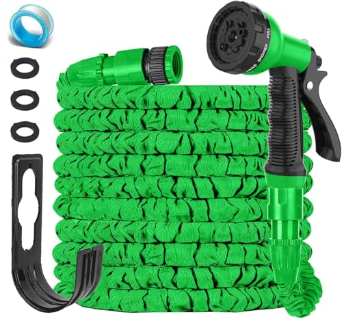FASCINATDECO Flexibler Gartenschlauch 30m mit 8-Funktionen Sprühfunktionen, Wasserschlauch flexibel mit 3-Fach Latexkern inkl. Adapter für 1/2' 3/4' Zoll und Wandhalterung, dehnbarer flexiSchlauch FASCINATDECO Flexibler Gartenschlauch 30m mit 8-Funktionen Sprühfunktionen, Wasserschlauch flexibel mit 3-Fach Latexkern inkl. Adapter für 1/2' 3/4' Zoll und Wandhalterung, dehnbarer flexiSchlauch von FASCINATDECO