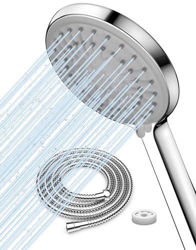 FASDUNT Duschkopf Wassersparend 【Wasserersparnis 49%】𝟱 Strahlarten mit 𝟮M Premium Schlauch aus Edelstahl & 9.5L/min Durchflussbegrenzer Hochdruck Duschbrause Wasserdrucks Erhöhung 200% von FASDUNT