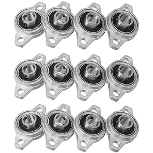 FASE 12Pcs KFL001 12mm Selbstausrichtendes Stehlager mit Zinklegierung Flanschlager Rhombisches LagergehäUse FASE 12Pcs KFL001 12mm Selbstausrichtendes Stehlager mit Zinklegierung Flanschlager Rhombisches LagergehäUse von FASE