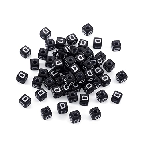 FASHEWELRY 500 Stück Acryl-Buchstaben-Perlen, 5 x 5 x 5 mm, schwarz, quadratisch, Buchstabe D, Alphabet-Perlen für DIY-Armbänder, Halsketten, Schmuckherstellung FASHEWELRY 500 Stück Acryl-Buchstaben-Perlen, 5 x 5 x 5 mm, schwarz, quadratisch, Buchstabe D, Alphabet-Perlen für DIY-Armbänder, Halsketten, Schmuckherstellung von FASHEWELRY