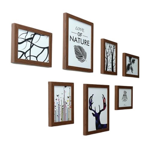 FASHION YO Collage-Bilderrahmen, 7-teiliges Set mit 7 Bildern, Holz-Collage-Rahmen für Familienbilder, Treppen, kreative Fotowand, 25,4 x 20,3 cm, 5 x 17,8 cm, 7 Stück, Eichenholz FASHION YO Collage-Bilderrahmen, 7-teiliges Set mit 7 Bildern, Holz-Collage-Rahmen für Familienbilder, Treppen, kreative Fotowand, 25,4 x 20,3 cm, 5 x 17,8 cm, 7 Stück, Eichenholz von FASHION YO