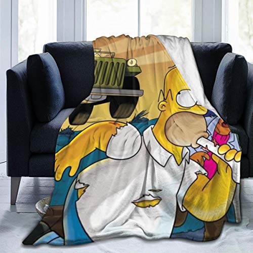 FASHIONDIY Anime Cartoon Simpsons Decke, übergroß, warm, für Erwachsene, super weiche Decke mit weichem Anti-Pilling Flanell, für Erwachsene und Kinder, 3D-Druck, 203,2 x 152,4 cm von FASHIONDIY