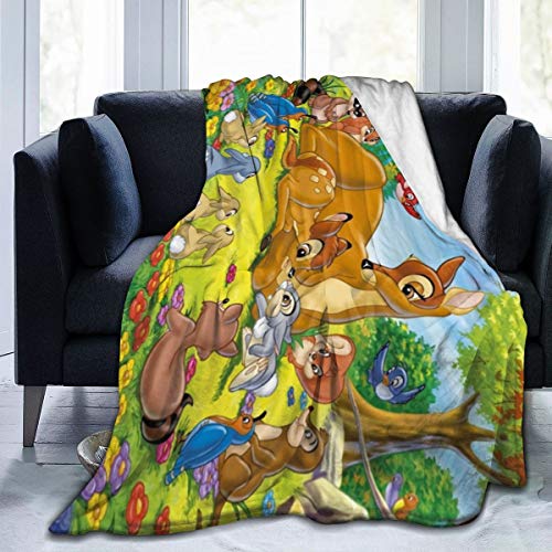 FASHIONDIY Bambi Decke, übergroß, warm, für Erwachsene, superweiche Decke mit weichem Anti-Pilling-Flanell, für Erwachsene und Kinder, 3D-Druck, 203,2 x 152,4 cm von FASHIONDIY