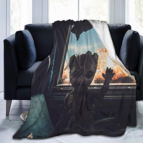 FASHIONDIY Groot Ultra weicher Fleece-Überwurf Decke gemütlich warm Plüsch Überwurf Decke Sofa Bett Couch, Schwarz , 50"x40" FASHIONDIY Groot Ultra weicher Fleece-Überwurf Decke gemütlich warm Plüsch Überwurf Decke Sofa Bett Couch, Schwarz , 50"x40" von FASHIONDIY