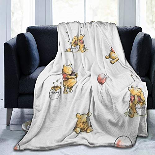 FASHIONDIY Winnie Puuh Decke, übergroß, warm, für Erwachsene, superweiche Decke mit weichem Anti-Pilling-Flanell, für Erwachsene und Kinder, 3D-Druck, 203,2 x 152,4 cm von FASHIONDIY
