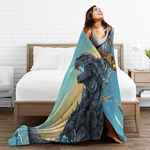 FashionDIY Monster Godzilla Decke, übergroß, warm, für Erwachsene, super weiche Decke mit weichem Anti-Pilling Flanell, für Erwachsene und Kinder, 3D-Druck, 127 x 102 cm von FASHIONDIY