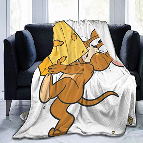 FashionDIY Tom and Jerry Fleece-Überwurf, kuschelig, warm, Plüsch, für Sofa, Bett, Couch, Schwarz , 60"x50" von FASHIONDIY