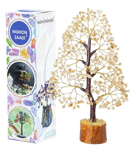 Citrin-Edelstein-Kristallbaum, Kristalle und Edelsteine, Baum des Lebens, künstlicher Bonsai-Kristallbaum, dekorative Wohnaccessoires, Einweihungsgeschenke, Geburtstag, einzigartig, 10-12 Zoll von FASHIONZAADI