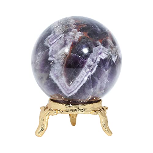 FASHIONZAADI Amethist Edelsteen BOL Met Standaard Voor Chakra Balancing Feng Shui Handgemaakte Bal Reiki Healing Kristal Waarzeggerij Stenen BOL Spirituele Gift & Home Decor Grootte: - 30-40 Mm von FASHIONZAADI