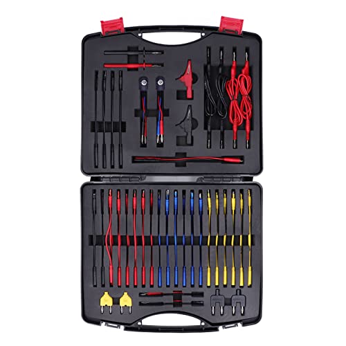 FASJ Multimeter Test Leads Kit, 90-in-1-Profi-Multimeter-Messspitzen- und Messleitungs-Kit, Multimeter-Reparatur-Messspitzenklemmen-Set mit Aufbewahrungsbox für Electronic Specialties Automotive von FASJ