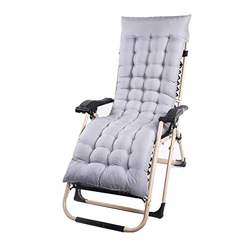 Bequeme Gravity Chaiselongues Terrasse Liegestuhl Tragbarer Klappstuhl verstellbarer Liegestuhl mit Kissen Außenstützen 200 kg (Farbe: grau) To pursue Glückseligkeit von FASOHJ