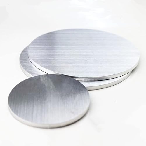 Aluminiumscheiben, runde Platte, Scheibe 6061AL, flache Platte, rund, korrosionsbeständig, Blechdurchmesser 100 mm, Dicke 1 mm/2 mm/3 mm/5 mm/6 mm, verwendet in der industriellen Fertigung, Schneiden, von FASOLI
