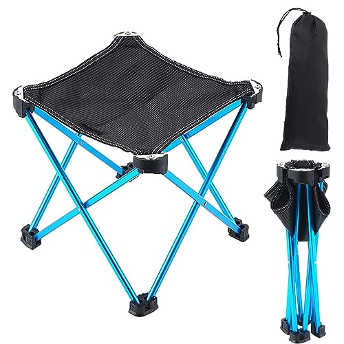 Camping Klapphocker, Outdoor Ultraleicht Klapphocker, Tragbare Outdoor Fußhocker Für Camping Angeln Hocker Wandern von FASSME