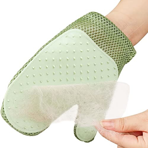 FASSME 5 Pcs Haustierpflegehandschuhe,Katzenbürsten-Handschuhe für sanftes Häuten - Cat Deshedding Handschuhbürste schützt die Hand vor Biss für Berührungshunde, Katzen und Pferde von FASSME