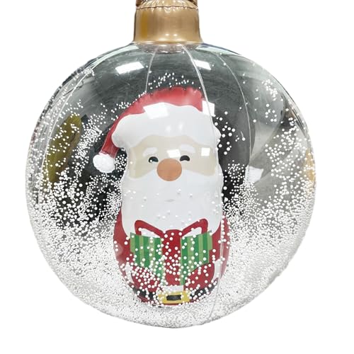 FASSME Aufblasbare Kugel für den Außenbereich, 60 cm Weihnachtsschneemann, PVC aufblasbare Ornamente, Weihnachtstag Beleuchtung, Weihnachtsfeier Ornament für Schwimmbad, Rasen, Garten von FASSME