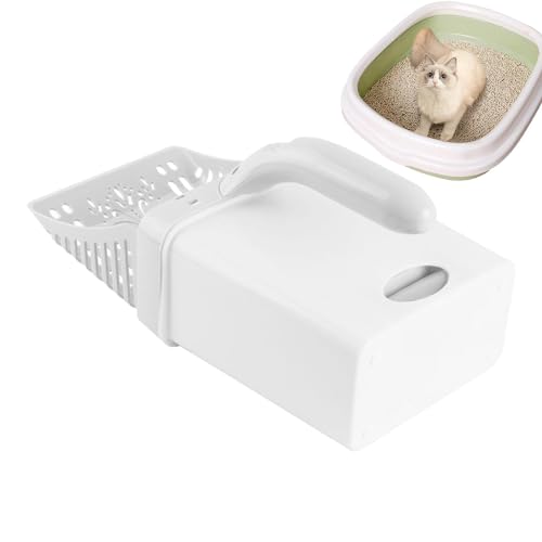 FASSME Katzentoilettenschaufel, Katzentoilettenschaufel - Wurfschaufel mit großer Öffnung und Haken,Multifunktionale Reinigungswerkzeuge, leichte Katzenbox-Zubehör für Katzenzucht, Zuhause, von FASSME