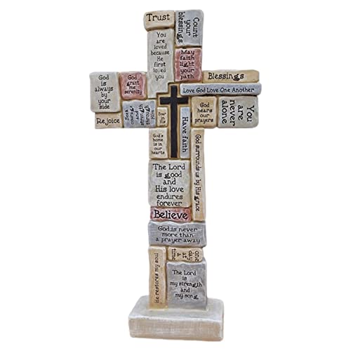 FASSME Stehende christliche Kreuze, leicht, spirituell, religiöses Kreuz, Geschenke auf dem Tisch – zuverlässige christliche Tischdekoration für Kirche, Zuhause, Zimmer, Wohnzimmer von FASSME