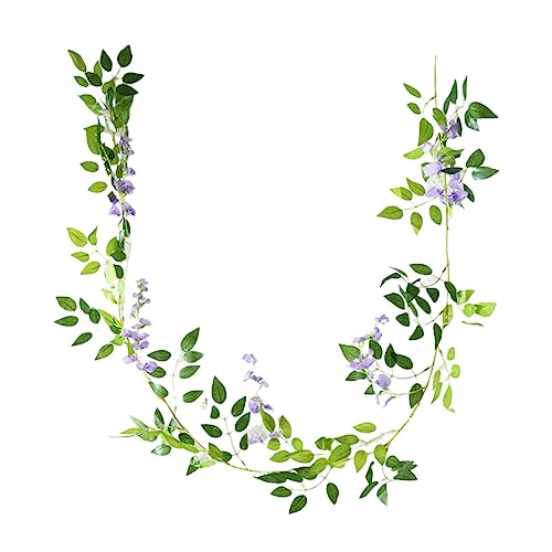 Willow Vine Künstliche Blume, 2 Bohnenblüten-Streifen, dekorative Pflanze, Rankenpflanze, Simulationsdekoration, verwendet für Balkon, Haus, Garten, Hochzeit von FASSME