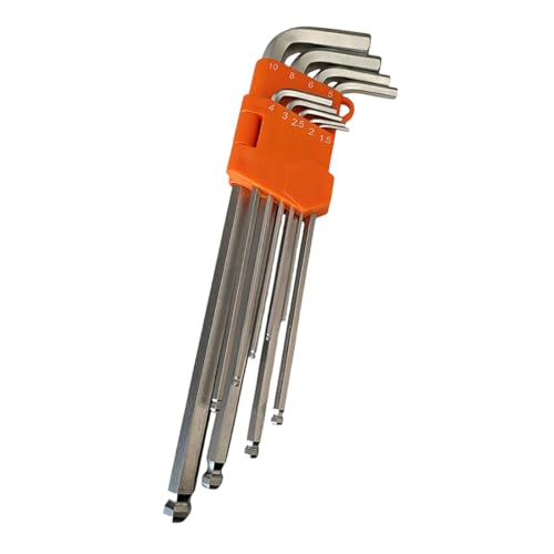 Chiavini Sechskant Chromo Vanadium Set 9 Schlüssel zu L Inbusschlüssel mit Ständer von FAST WORLD SHOPPING