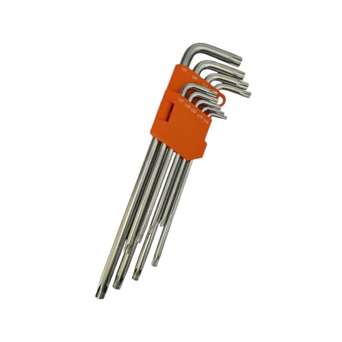 Chiavini Torx Chromo Vanadium Set 9 Schlüssel zu L Stern mit Ständer von FAST WORLD SHOPPING