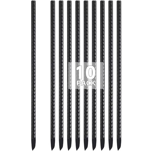 heringe erdnägel stabil 40cm, erdanker bodenanker Gerade, Anchor Zelt Bodenankerpfähle Erdanker stabil Garten Heringe für Garten Camping Zelt und Outdoor 10 Stück, Schwarz heringe erdnägel stabil 40cm, erdanker bodenanker Gerade, Anchor Zelt Bodenankerpfähle Erdanker stabil Garten Heringe für Garten Camping Zelt und Outdoor 10 Stück, Schwarz von FASTDEPLE