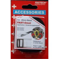 Fastech - 671-330-Mod Klettband zum Bündeln Haft- und Flauschteil (l x b) 1 m x 25 mm Schwarz 1 m von FASTECH