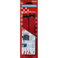 Fastech - 689-330C Klettband mit Gurt Haft- und Flauschteil (l x b) 900 mm x 25 mm Schwarz, Rot 2 St von FASTECH
