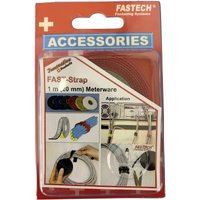 Fastech - 910-530C Klettband zum Bündeln Haft- und Flauschteil (l x b) 1000 mm x 20 mm Rot 1 m von FASTECH