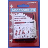 Fastech - 924-330C Klettband mit Gurt Haft- und Flauschteil (l x b) 335 mm x 25 mm Schwarz, Rot 2 St von FASTECH