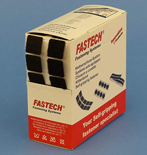 FASTECH B20-SQ999905, 5 m BOX SBS Squares 20 mm BLACK 230 Sets von Fastech