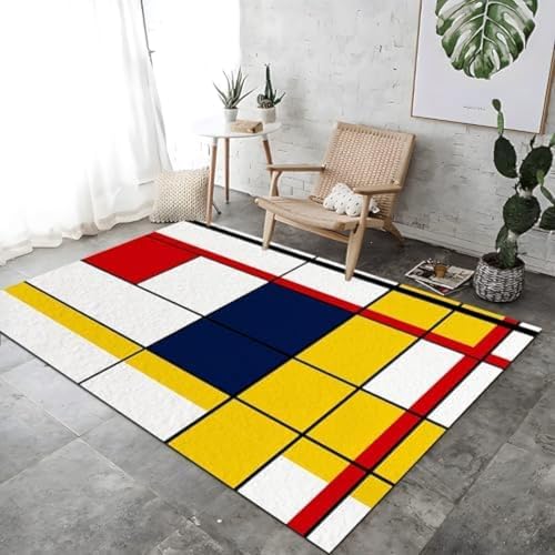 Abstrakte Quadratische Farbblöcke Print Teppich Dekoration Buntes Rutscher Fläche Teppich Boden Teppiche Waschbare Nicht Rutschernde Atmungsaktive Für Schlafzimmer Wohnheimdekoration, Abstrakte Quadratische Farbblöcke Print Teppich Dekoration Buntes Rutscher Fläche Teppich Boden Teppiche Waschbare Nicht Rutschernde Atmungsaktive Für Schlafzimmer Wohnheimdekoration, von FASTLATE