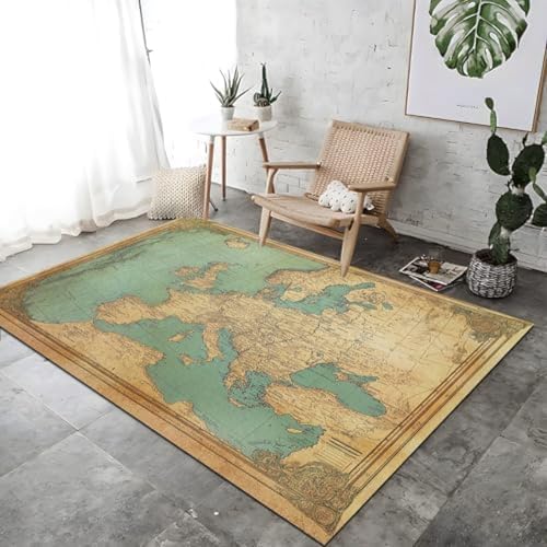 Ancient European Map Print Teppich Dekoration Cyan Und Braun Nicht-Schlupf-Fläche Teppich Boden Teppiche Waschbare Nicht Rutschernde Atmungsaktiv Für Schlafzimmer Ancient European Map Print Teppich Dekoration Cyan Und Braun Nicht-Schlupf-Fläche Teppich Boden Teppiche Waschbare Nicht Rutschernde Atmungsaktiv Für Schlafzimmer von FASTLATE