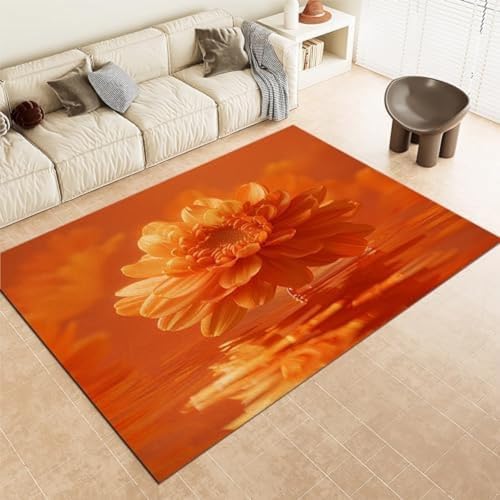 FASTLATE Brown Area Teppiche Daisy Braun Blumen Maschin, von FASTLATE