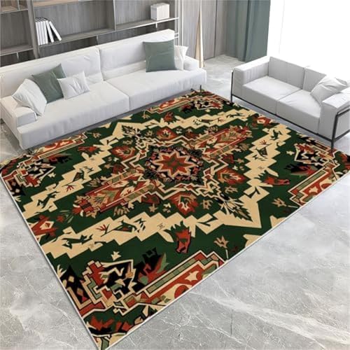 FASTLATE Dark Green Area Teppiche Geometrisches Muster Maschin, von FASTLATE