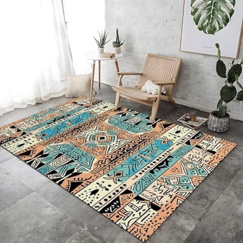 FASTLATE Fläche Teppich Nordic Retro Marokkanische Textur Druckteppich Weiche Luxuriöse Einfache Pflege Kurzfutter - Moderner Schlafzimmer Teppichgrün Großer Teppich Für Dining Lounge Bett, von FASTLATE