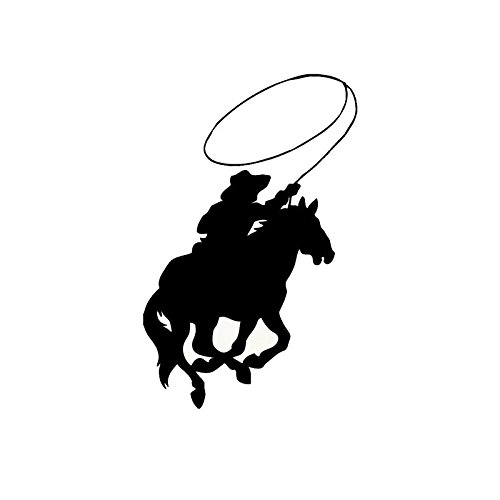 FASTLATE Print Aufkleber Geschenke Lustig 9,2 * 14,3 CM Künstlerische Wild West Cowboy Auf Pferd Vinyl Auto Aufkleber Stilvolle Motorrad Aufkleber Styling(2-teilig) von FASTLATE