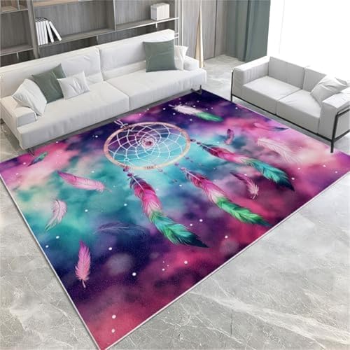 FASTLATE Purple Area Teppiche Dream Catcher Starry Sky Machine Waschbar Teppich Weich, FASTLATE Purple Area Teppiche Dream Catcher Starry Sky Machine Waschbar Teppich Weich, von FASTLATE