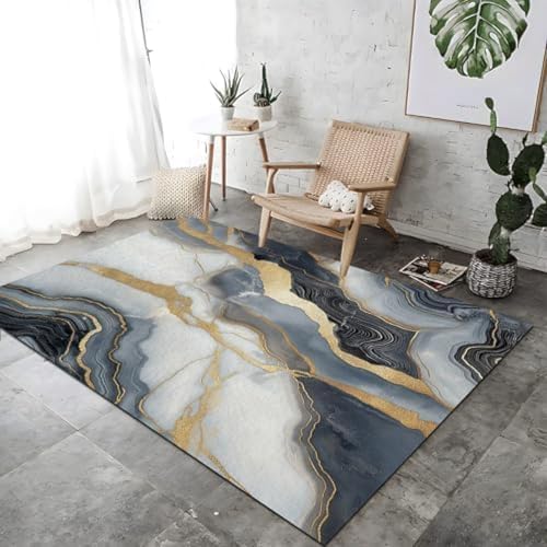 FASTLATE Teppich Elegantes Achat Marmorabdruck Wohnzimmer Teppich Dekoration Dunkelgrau Nicht Rutschfeiner FASTLATE Teppich Elegantes Achat Marmorabdruck Wohnzimmer Teppich Dekoration Dunkelgrau Nicht Rutschfeiner von FASTLATE