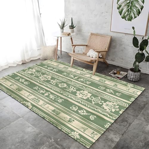 FASTLATE Teppiche Green Area Teppich -Maschinenwaschbarer Teppichfleckfest Nicht Rutschfleckig, Mit Niedrigem Pile Gestreiften Salbei Teppich Für Wohnzimmer Küche, FASTLATE Teppiche Green Area Teppich -Maschinenwaschbarer Teppichfleckfest Nicht Rutschfleckig, Mit Niedrigem Pile Gestreiften Salbei Teppich Für Wohnzimmer Küche, von FASTLATE