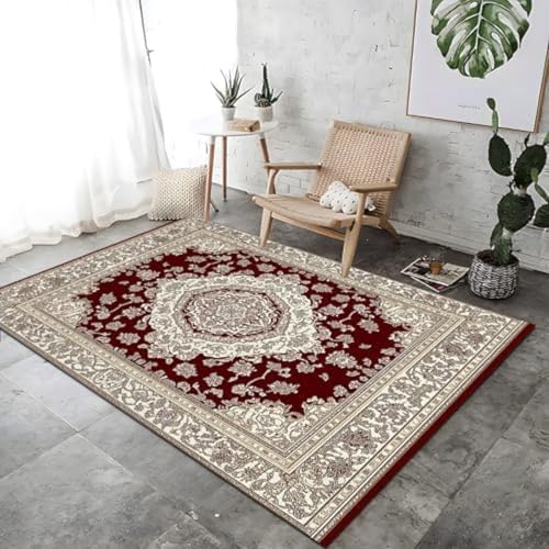 FASTLATE Traditionelle Exquisite Blumen Druck Teppich Dekoration Farbenfroh, von FASTLATE