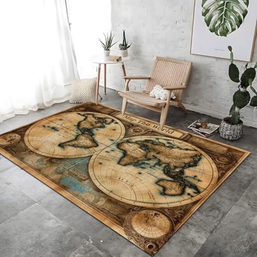 FASTLATE Weicher Waschbarer Ancient Japan Map Großer Teppich Für Wohnzimmer Und Esszimmer Brown Dekorativen Bodenteppich Nicht rutschfeste Teppich, FASTLATE Weicher Waschbarer Ancient Japan Map Großer Teppich Für Wohnzimmer Und Esszimmer Brown Dekorativen Bodenteppich Nicht rutschfeste Teppich, von FASTLATE